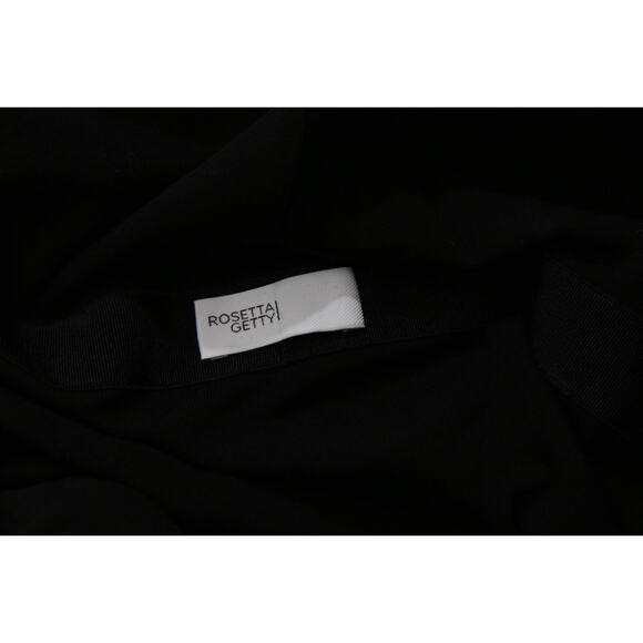 ROSETTA GETTY T-Shirt Black Cotton Off Shoulder Long Sleeve Stretch Size S - Picture 12 of 14